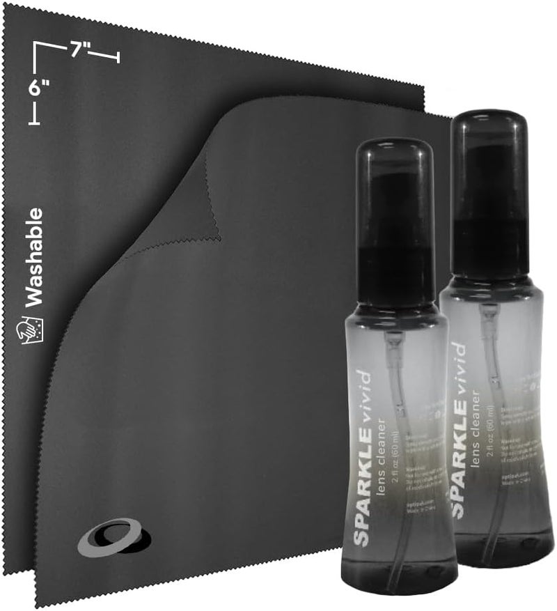 OPTIPAK Sparkle Vivid Anti-Reflective Safe Lens Cleaner Spray Kit - (2) 2oz Glasses Cleaner Spray & (2) Microfiber Cloth for Eyeglasses, Sunglasses, Lenses, Screens and Camera Cleaning Kit (4 Piece Set) - Image 1